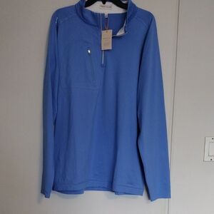 Peter Millar Men's Sky Blue Zip-Up Sweater